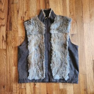 Spanner Rabbit Fur Vest Sz M